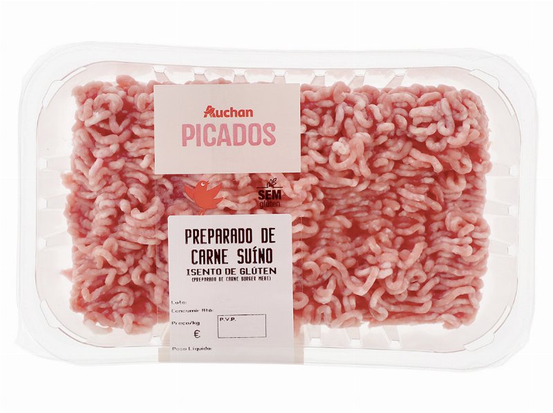 Preparado De Carne Picada De Suino Isento De Gluten Auchan 400 gr