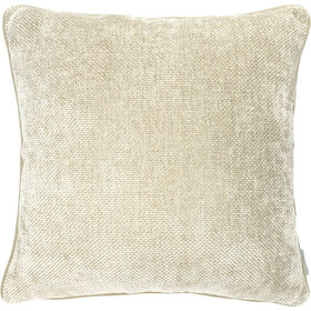 Almofada 45X45Cm Chenille Bege Kasa