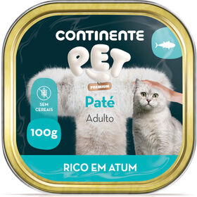 Comida Húmida Para Gato Adulto Paté Atum Continente Pet 100 g
