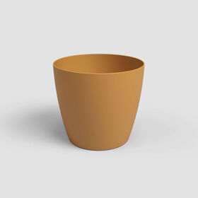 Vaso Redondo Plástico 12Cm Mate Amarelo Mel Artevasi 1 Un