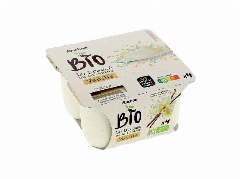 Iogurte Auchan Bio Baunilha 4X100 g