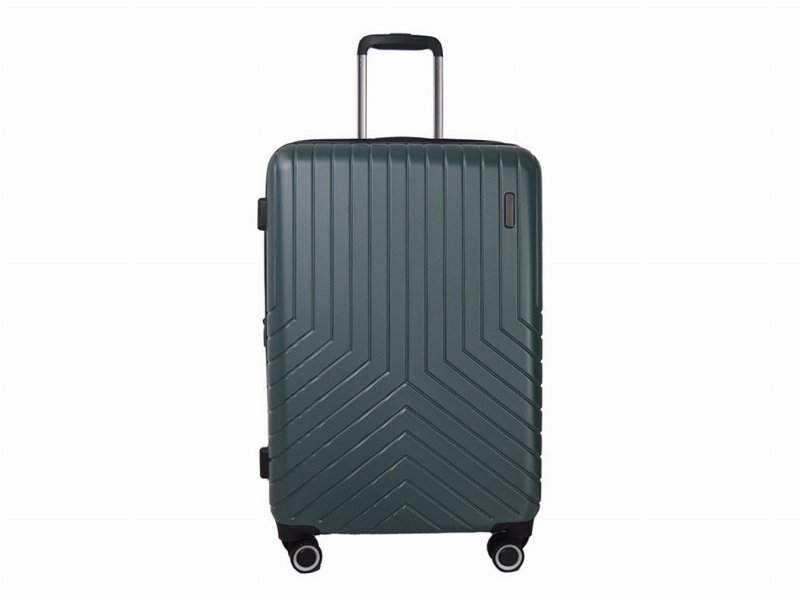 Mala De Viagem Rígida Airport Verde Metal 8 Rodas 50X77X30Cm