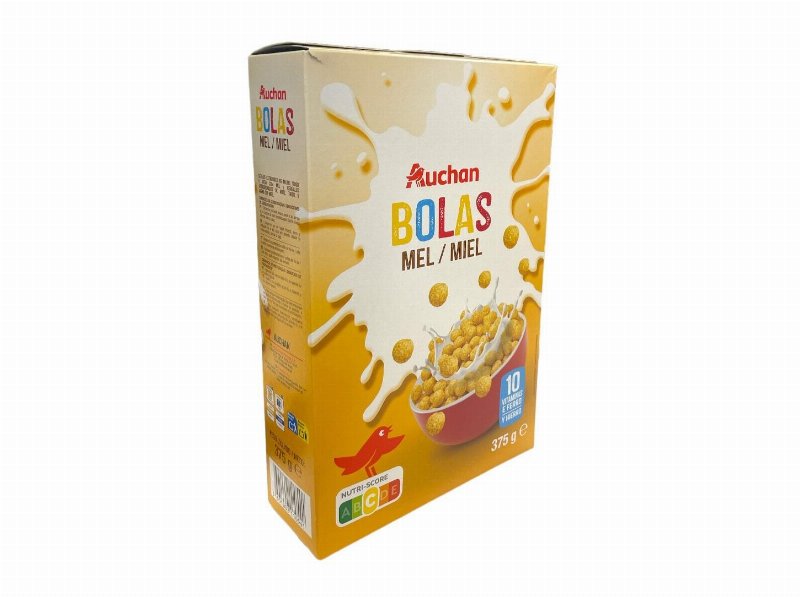 Cereais Auchan Bolas Mel 375 g