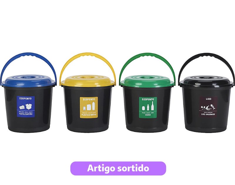 Balde Ecoponto Individual Cores Sortidas 16 l