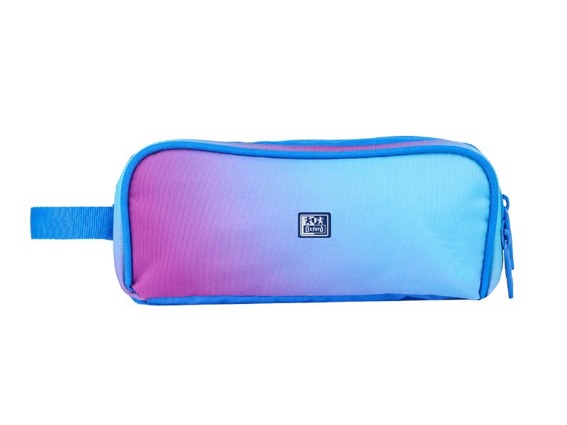 Estojo Oxford Gradient Mystic Blue 3 Fechos 22X10X8Cm