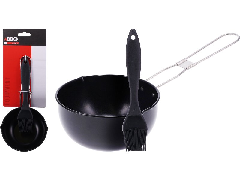 Conjunto De Taça + Pincel Bbq Ø11.5X6.3Cm