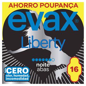 Pensos Higiénicos Liberty Noite Com Abas Evax 16 Un