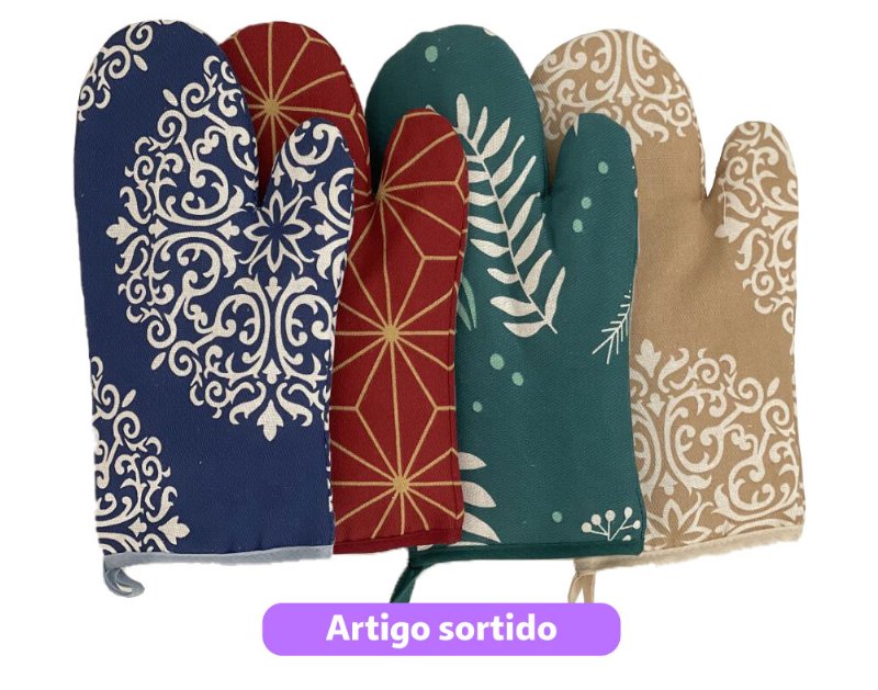 Luva 100% Algodão Cores Sortidas