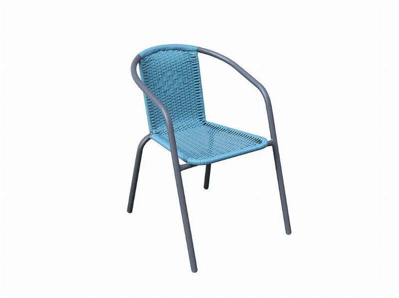Cadeira Bistro Gardenstar Vime Azul 62X52X73.5Cm