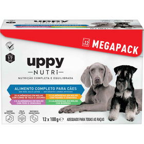Comida Húmida Para Cão Adulto Sem Cereais Saquetas Uppy Nutri 12 X 100 g