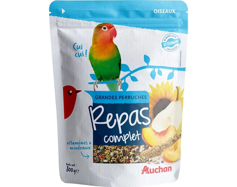 Comida Periquitos Grandes Auchan Menu Completo 800 g
