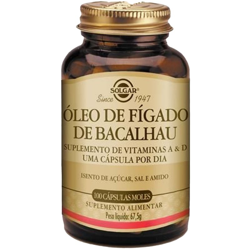 Óleo De Fígado De Bacalhau 100 cápsulas