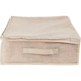 Saco Roupa Maleável 15X40X50Cm Bege Kasa