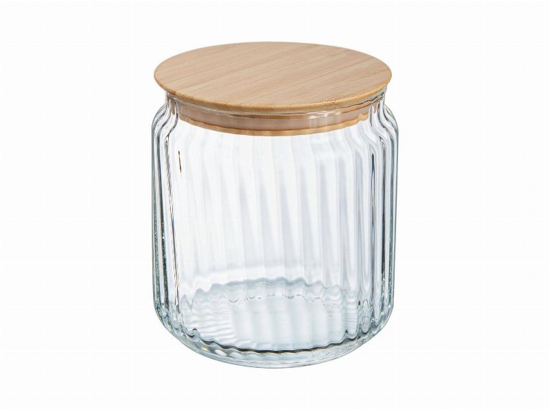 Frasco De Vidro Luminarc Com Tampa De Bambu 750 ml