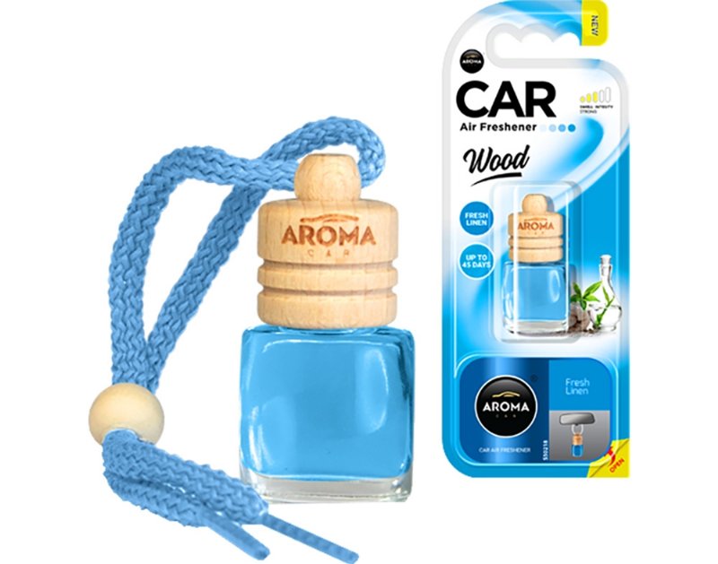 Ambientador Automóvel Aroma Car Wood Fresh Linen 6 ml