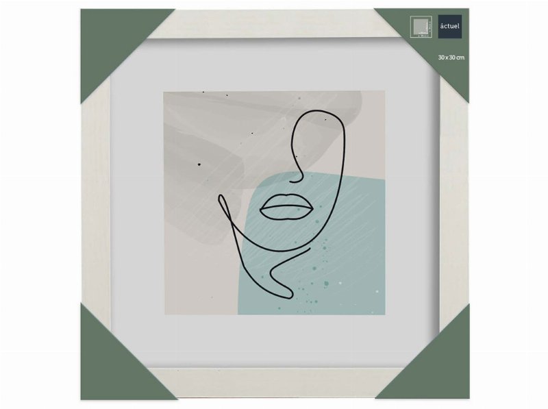 Moldura Mdf Actuel Branco 30X30Cm