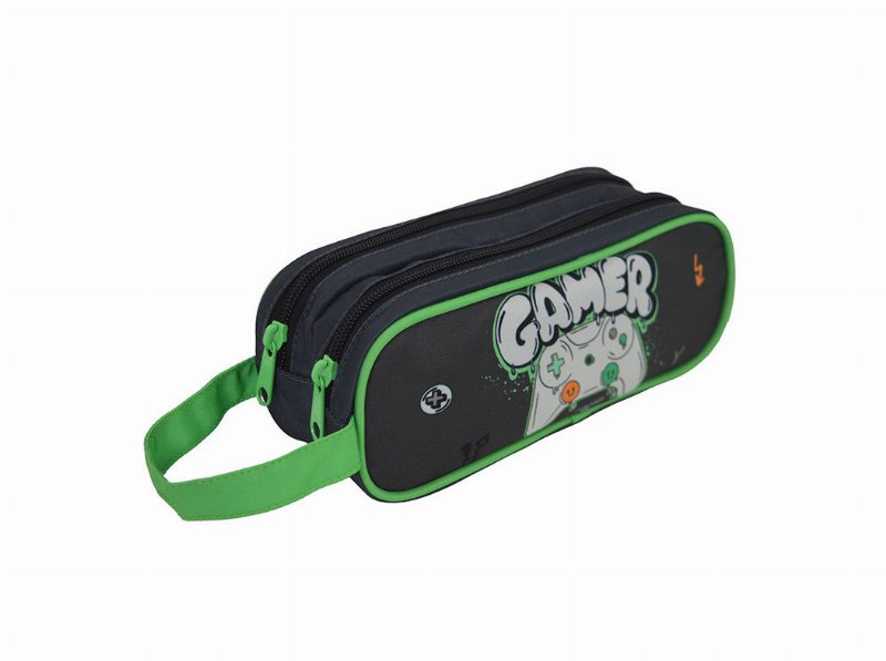 Estojo 2 Compartimentos Auchan Gamer 9X7X23 Cm