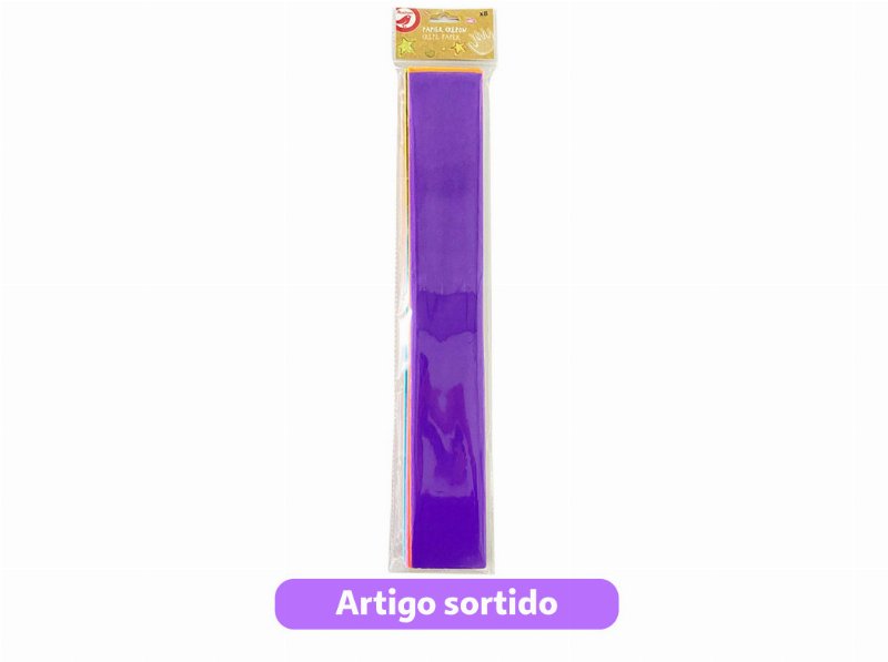 Conjunto De Papel Crepe Auchan 8 Peças Cores Sortidas