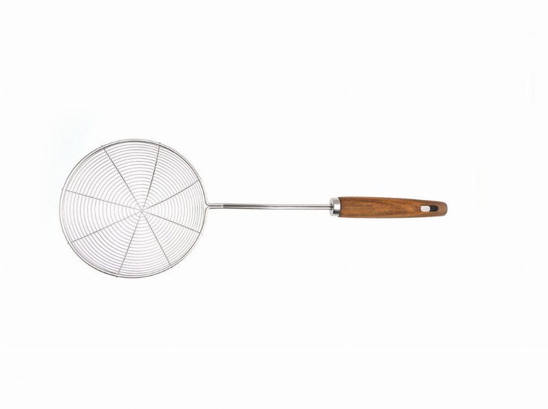 Escumadeira Inox Actuel Com Cabo Madeira 40Cm