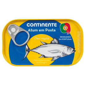 Atum Posta Em Óleo Vegetal Continente 120 gr (Peso Escorrido 85 gr)