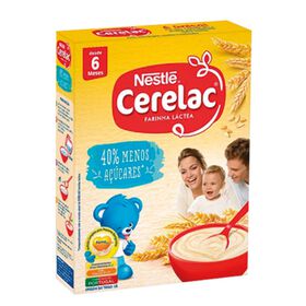 Papa Infantil Farinha Láctea Com 40% Menos Açúcares +6M Cerelac 250 gr