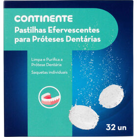 Pastilhas Limpeza De Próteses Continente 32 Un