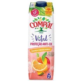 Néctar Laranja, Cenoura E Manga Com Stevia Compal Vital Anti-Ox 1 Lt