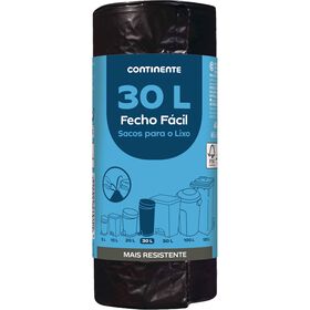 Sacos Lixo Fecho Fácil 30 Lt Continente 20 Un