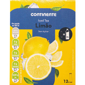 Refresco Em Pó Ice Tea Limão Continente 12 X 3 gr