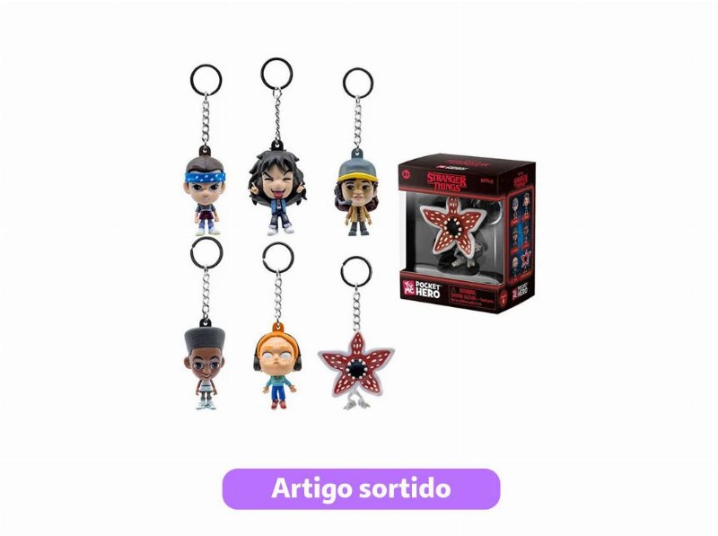 Porta-Chaves Stranger Things Pocket Hero Modelos Sortidos