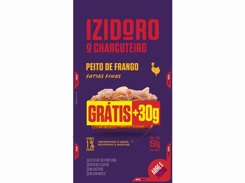 Peito Frango Izidoro Fatias Finas 120 g+30 g