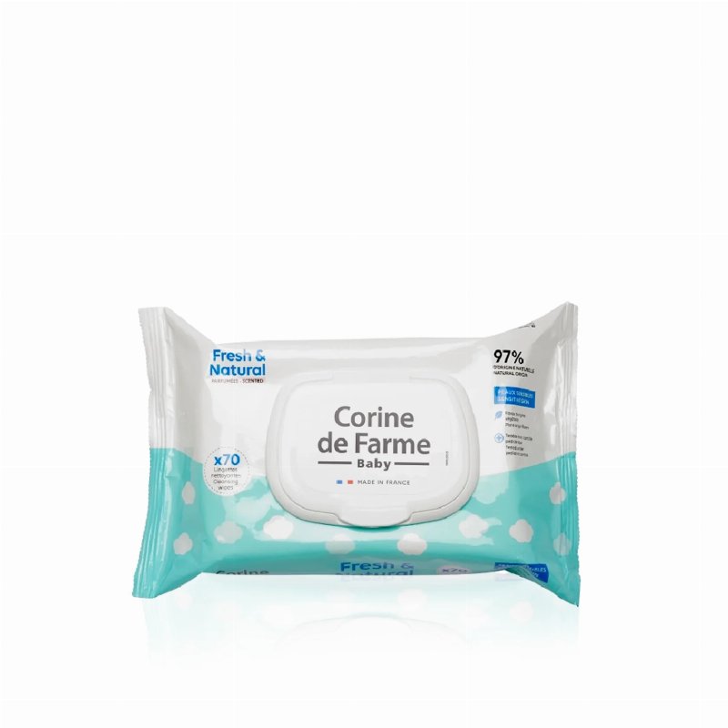 Corine De Farme Baby Bio Toalhitas Fresh & Natural 70 Un