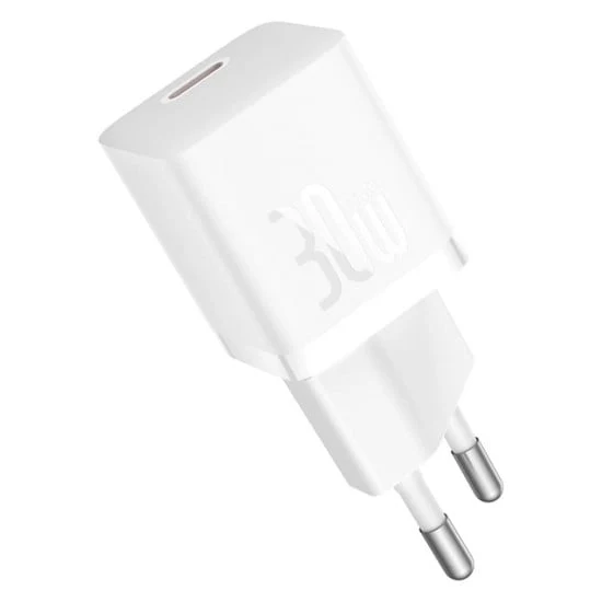 Baseus Carregador Baseus Gan5 Fast Charger (Mini) 1C 30W Eu Moon White