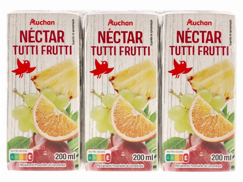 Néctar Auchan Tutti Frutti 3X200 ml