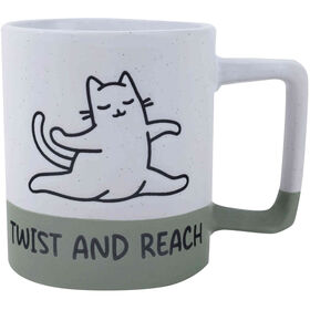 Caneca 320 ml Gato Fundo Verde Kasa