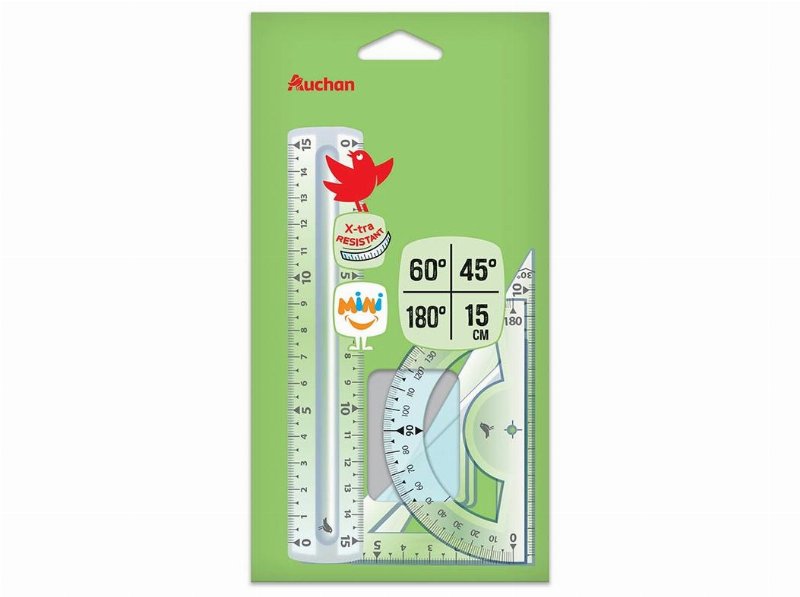Mini Conjunto De Desenho Auchan Inquebrável 4 Peças Cores Sortidas