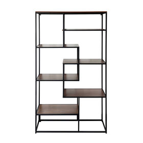 Estante 100X33X180Cm Preta Kasa