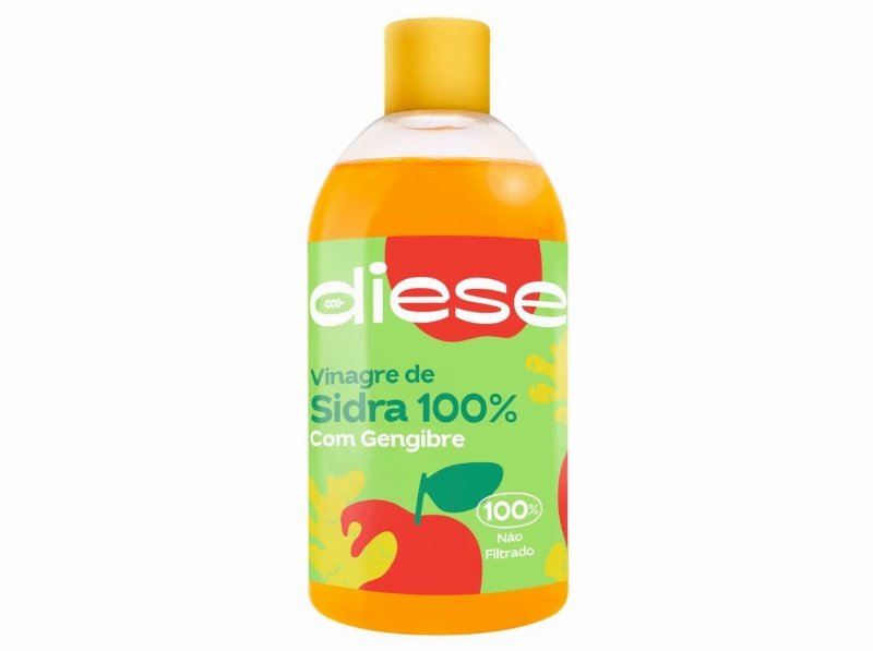 Vinagre De Sidra Diese Não Filtrado Com Gengibre 500 ml