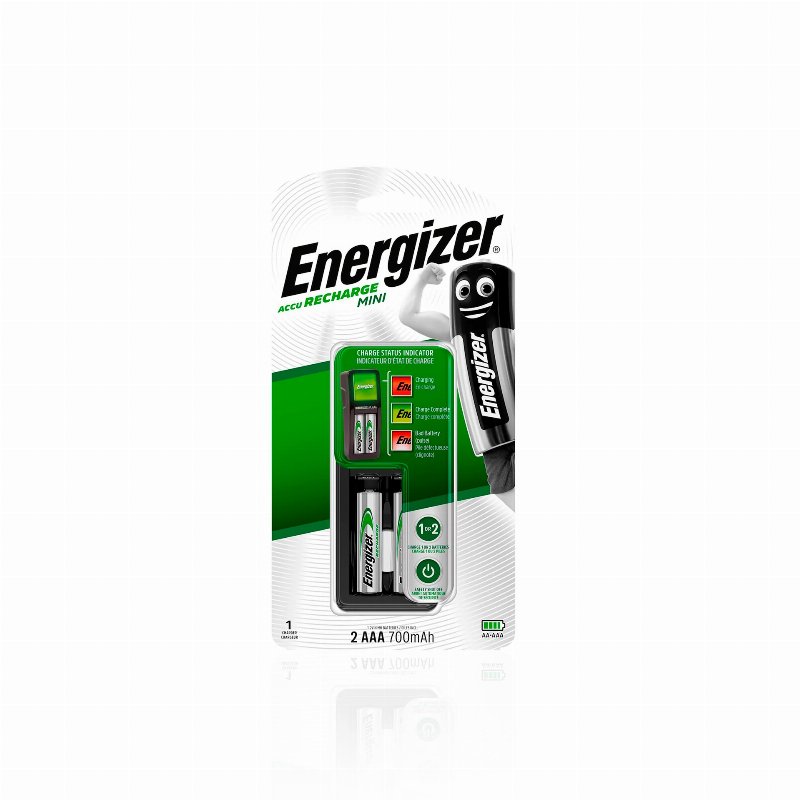 Energizer Carregador Mini + 2 Pilhas Aaa 700 Mah Hr03