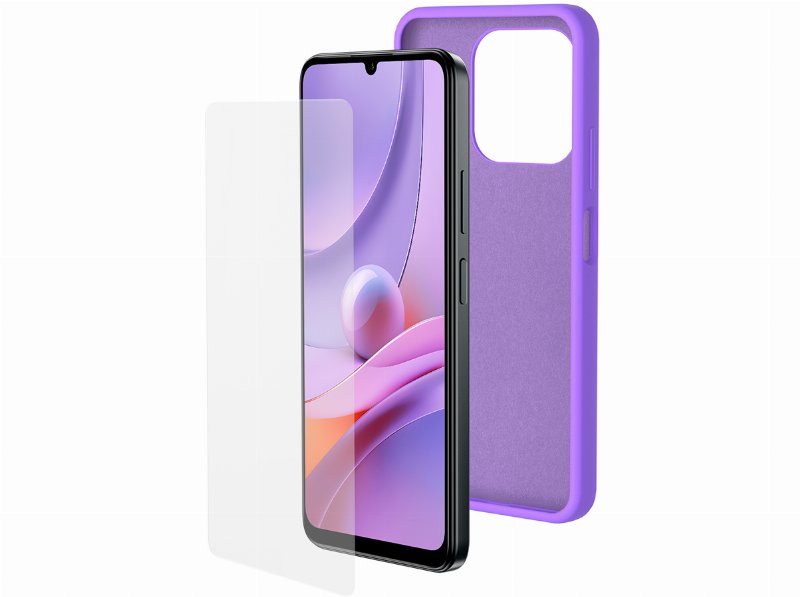Capa + Protector Ecrã Spc D 3 Se Prot Violeta 6.8"