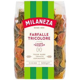 Massa Laços Farfalle Tricolor Milaneza 500 gr