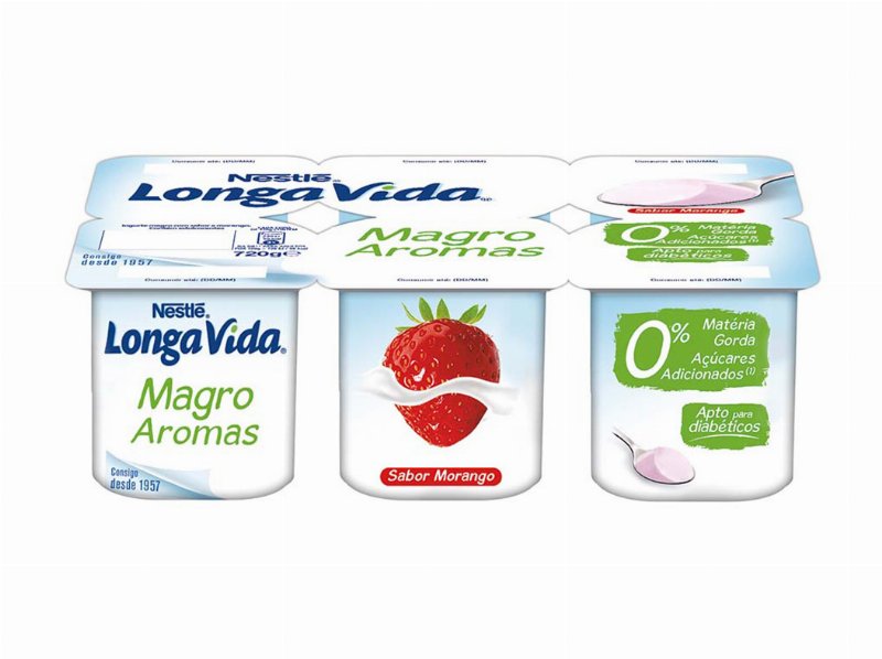 Iogurte Longa Vida Magro Aroma Morango 6X120 g