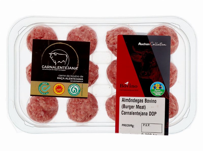 Almôndegas Bovino Carnalentejana Dop Isento Gluten Auchan Cultivamos O Bom 4Uni 465 gr