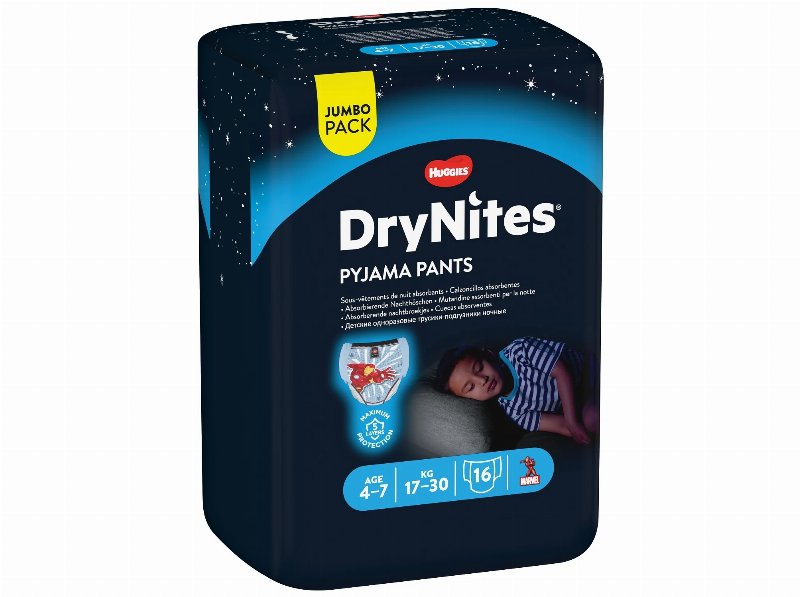 Fralda Cueca Huggies Drynites Menino 17 kg A 30 kg 16Un