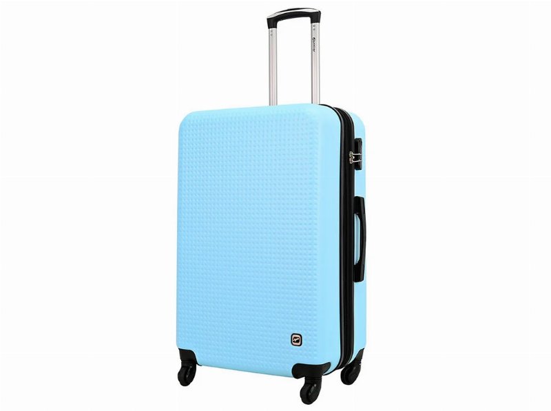 Mala De Viagem Grande Rígida Airport Azul 4 Rodas 75X46X28Cm