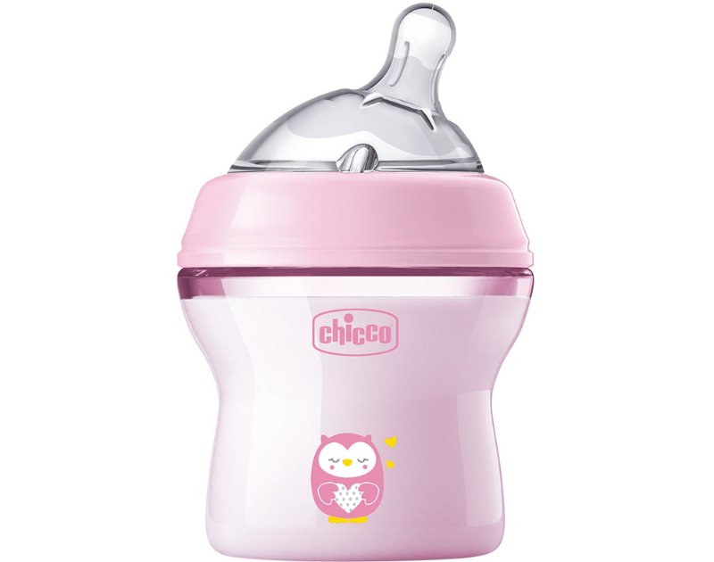 Biberão Chicco Natural Feeling Rosa Om+ 150 ml