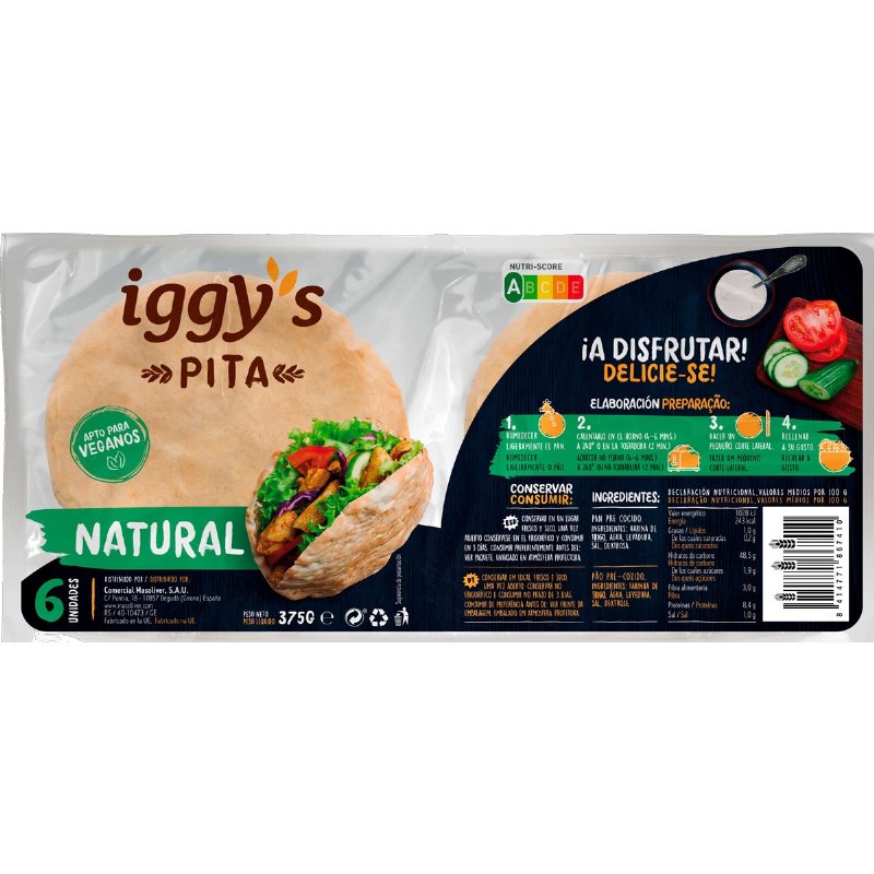 Pão Pita Natural 375 g