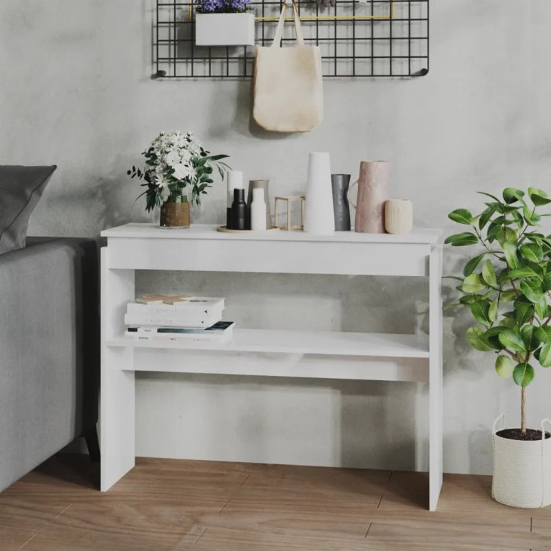 Hkh Mesa De Apoio Derivados Brilhante - Branco