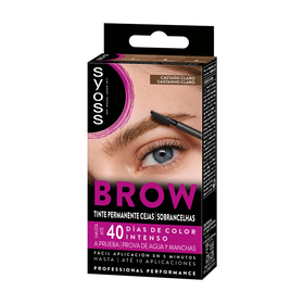 Coloração Permanente Sobrancelhas Brow Tint Castanho Claro Syoss 1 Un