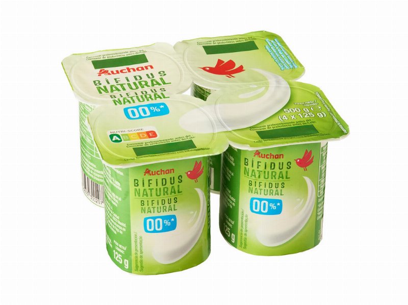Iogurte Bifidus Auchan Magro Natural 4X125 g